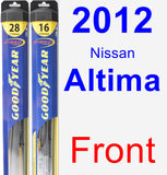 Front Wiper Blade Pack for 2012 Nissan Altima - Hybrid