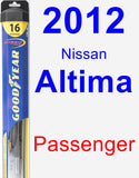 Passenger Wiper Blade for 2012 Nissan Altima - Hybrid