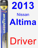 Driver Wiper Blade for 2013 Nissan Altima - Hybrid