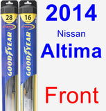 Front Wiper Blade Pack for 2014 Nissan Altima - Hybrid