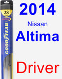 Driver Wiper Blade for 2014 Nissan Altima - Hybrid