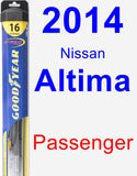 Passenger Wiper Blade for 2014 Nissan Altima - Hybrid