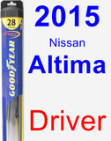Driver Wiper Blade for 2015 Nissan Altima - Hybrid