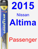 Passenger Wiper Blade for 2015 Nissan Altima - Hybrid