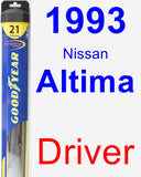 Driver Wiper Blade for 1993 Nissan Altima - Hybrid