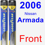 Front Wiper Blade Pack for 2006 Nissan Armada - Hybrid