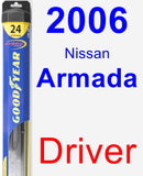 Driver Wiper Blade for 2006 Nissan Armada - Hybrid