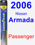 Passenger Wiper Blade for 2006 Nissan Armada - Hybrid