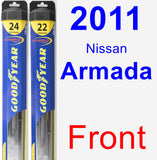 Front Wiper Blade Pack for 2011 Nissan Armada - Hybrid