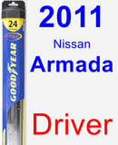 Driver Wiper Blade for 2011 Nissan Armada - Hybrid
