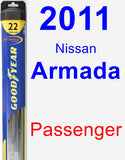Passenger Wiper Blade for 2011 Nissan Armada - Hybrid