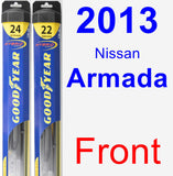 Front Wiper Blade Pack for 2013 Nissan Armada - Hybrid