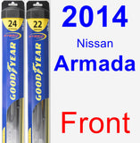 Front Wiper Blade Pack for 2014 Nissan Armada - Hybrid