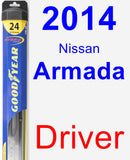 Driver Wiper Blade for 2014 Nissan Armada - Hybrid