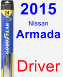 Driver Wiper Blade for 2015 Nissan Armada - Hybrid