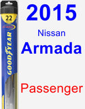 Passenger Wiper Blade for 2015 Nissan Armada - Hybrid