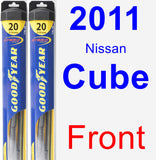 Front Wiper Blade Pack for 2011 Nissan Cube - Hybrid