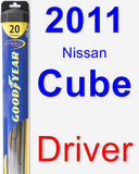 Driver Wiper Blade for 2011 Nissan Cube - Hybrid