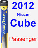 Passenger Wiper Blade for 2012 Nissan Cube - Hybrid