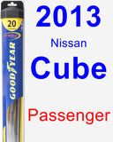 Passenger Wiper Blade for 2013 Nissan Cube - Hybrid