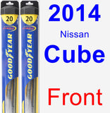 Front Wiper Blade Pack for 2014 Nissan Cube - Hybrid