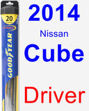 Driver Wiper Blade for 2014 Nissan Cube - Hybrid