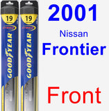 Front Wiper Blade Pack for 2001 Nissan Frontier - Hybrid