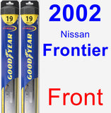 Front Wiper Blade Pack for 2002 Nissan Frontier - Hybrid