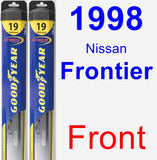 Front Wiper Blade Pack for 1998 Nissan Frontier - Hybrid