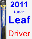 Driver Wiper Blade for 2011 Nissan Leaf - Hybrid