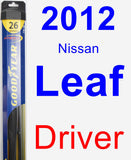 Driver Wiper Blade for 2012 Nissan Leaf - Hybrid