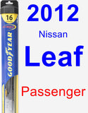 Passenger Wiper Blade for 2012 Nissan Leaf - Hybrid