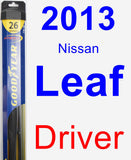 Driver Wiper Blade for 2013 Nissan Leaf - Hybrid