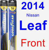 Front Wiper Blade Pack for 2014 Nissan Leaf - Hybrid