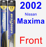 Front Wiper Blade Pack for 2002 Nissan Maxima - Hybrid