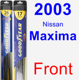 Front Wiper Blade Pack for 2003 Nissan Maxima - Hybrid