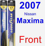 Front Wiper Blade Pack for 2007 Nissan Maxima - Hybrid