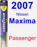 Passenger Wiper Blade for 2007 Nissan Maxima - Hybrid