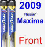 Front Wiper Blade Pack for 2009 Nissan Maxima - Hybrid
