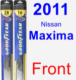 Front Wiper Blade Pack for 2011 Nissan Maxima - Hybrid