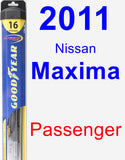 Passenger Wiper Blade for 2011 Nissan Maxima - Hybrid