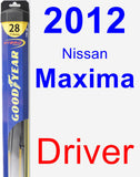 Driver Wiper Blade for 2012 Nissan Maxima - Hybrid