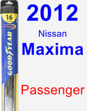 Passenger Wiper Blade for 2012 Nissan Maxima - Hybrid