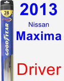 Driver Wiper Blade for 2013 Nissan Maxima - Hybrid