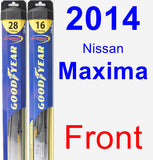 Front Wiper Blade Pack for 2014 Nissan Maxima - Hybrid