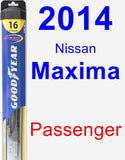 Passenger Wiper Blade for 2014 Nissan Maxima - Hybrid
