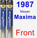 Front Wiper Blade Pack for 1987 Nissan Maxima - Hybrid