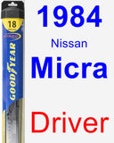 Driver Wiper Blade for 1984 Nissan Micra - Hybrid