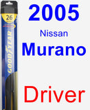 Driver Wiper Blade for 2005 Nissan Murano - Hybrid