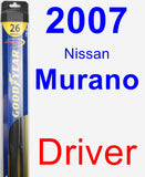 Driver Wiper Blade for 2007 Nissan Murano - Hybrid